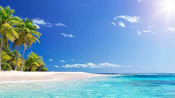 Plage paradisiaque aux Caraïbes